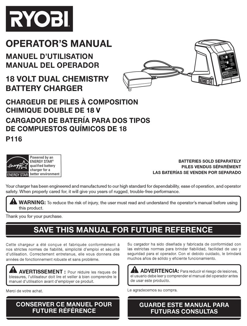 Ryobi P116 Operator's manual