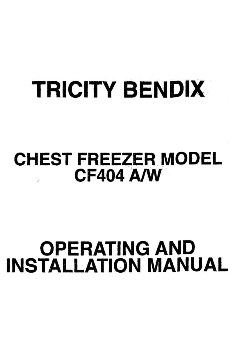 Tricity Bendix CF404A OPERATING AND INSTALLATION Manual