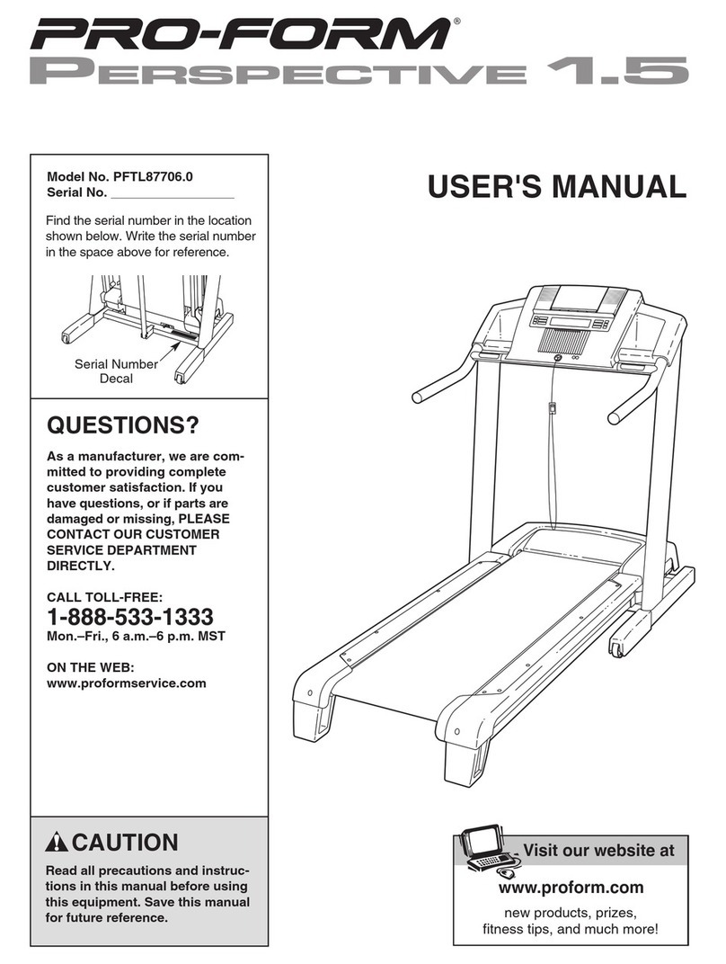 Pro-Form Perspective 1.5 User manual