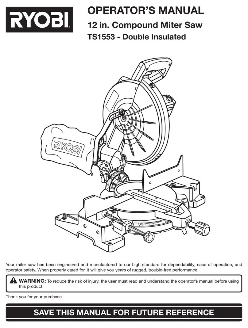 Ryobi TS1553 Operator's manual