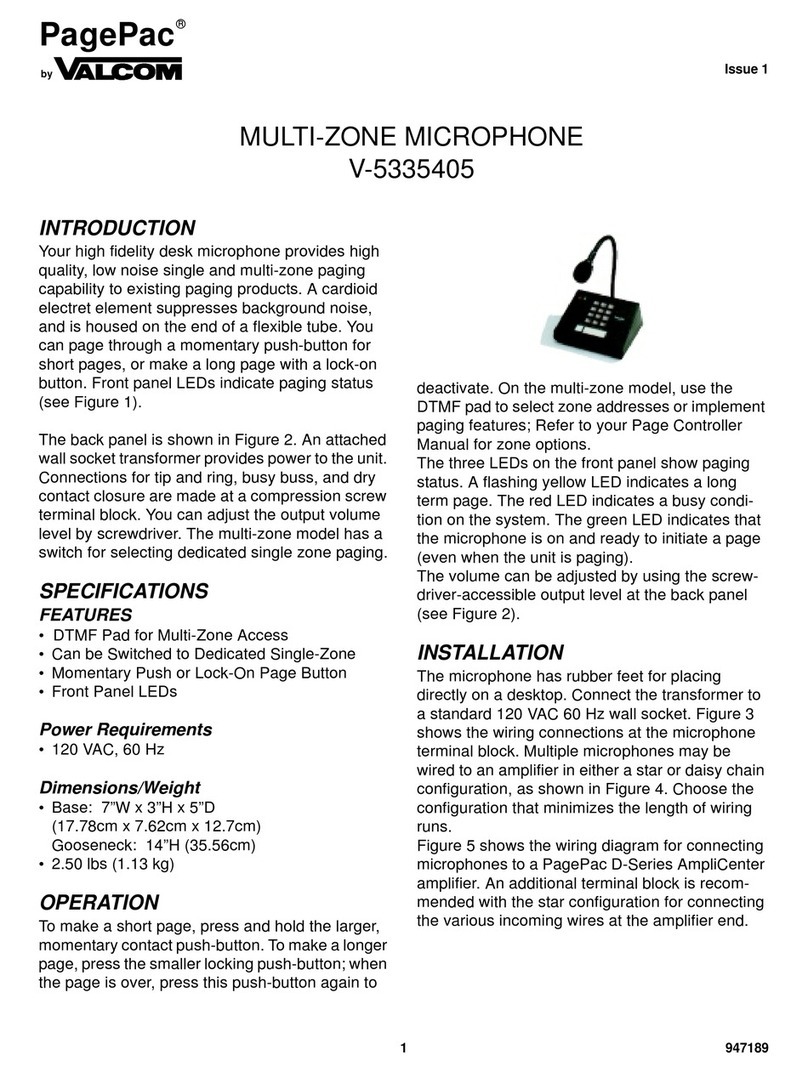 Valcom V-5335405 User manual Valcom V-5335405 User manual