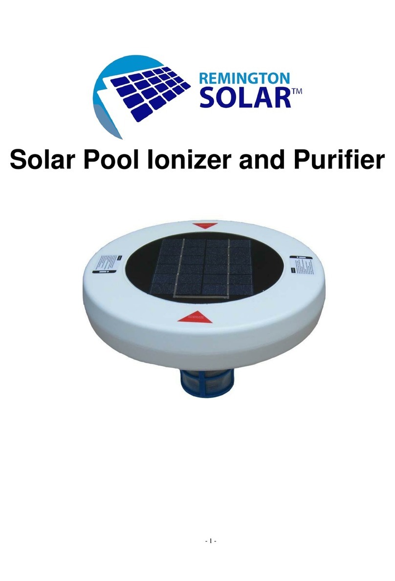 Remington Solar Solar Pool Ionizer and Purifier operating instructions