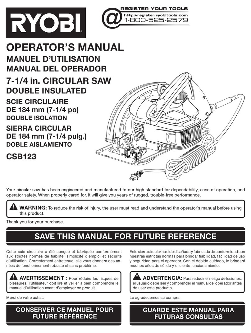 Ryobi CSB123 User manual Ryobi CSB123 User manual