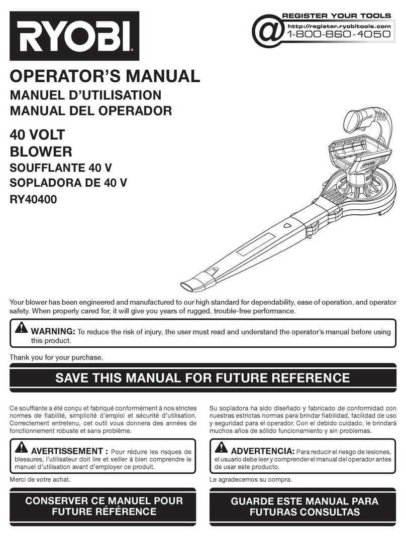 Ryobi RY40400 Operator's manual