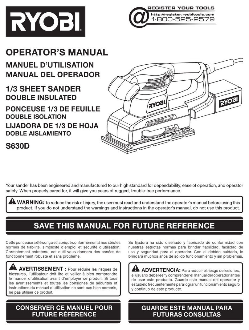 Ryobi S630D User manual