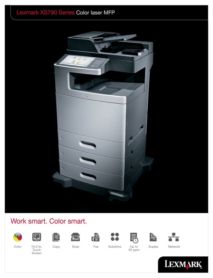 Lexmark XS795dte User manual
