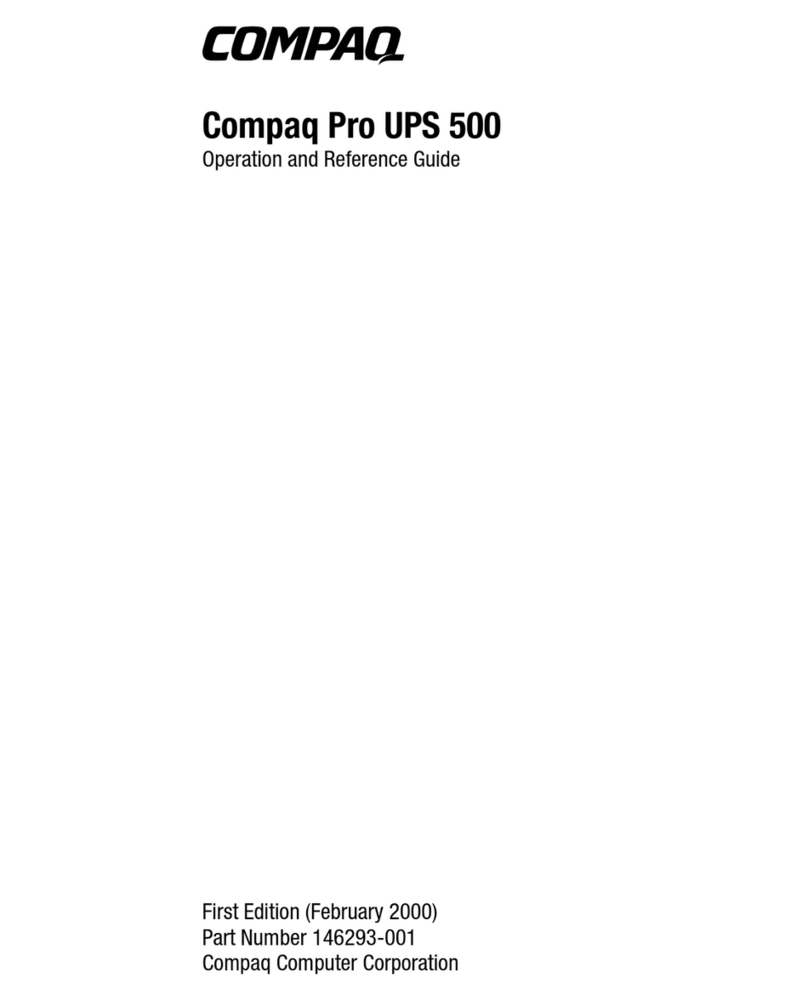 Compaq Pro UPS 500 User manual