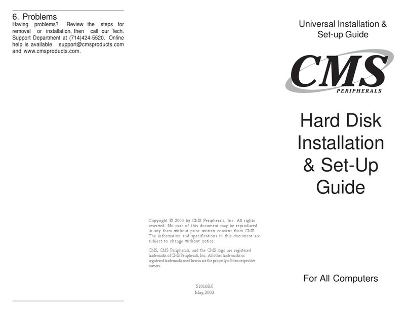 Cms Products Hard Disk Installation & setup guide Cms Products Hard Disk Installation & setup guide