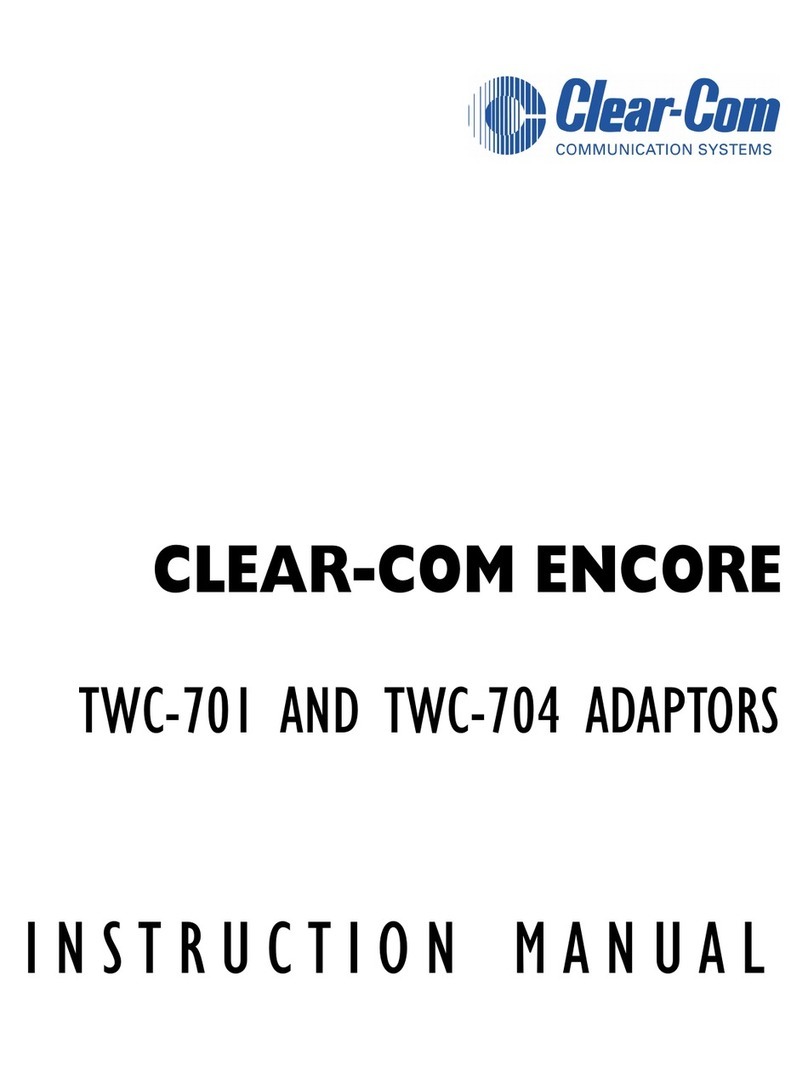Clear-Com TWC-701 instruction manual Clear-Com TWC-701 instruction manual