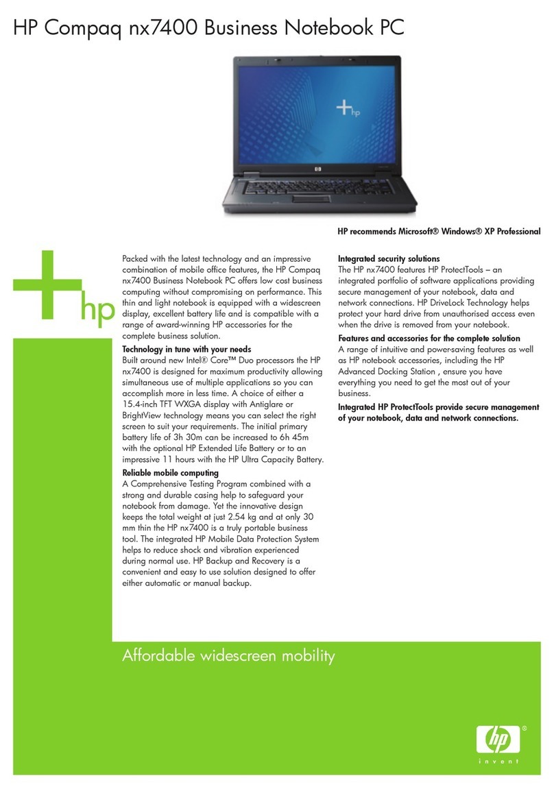 HP Compaq NX7400 User manual