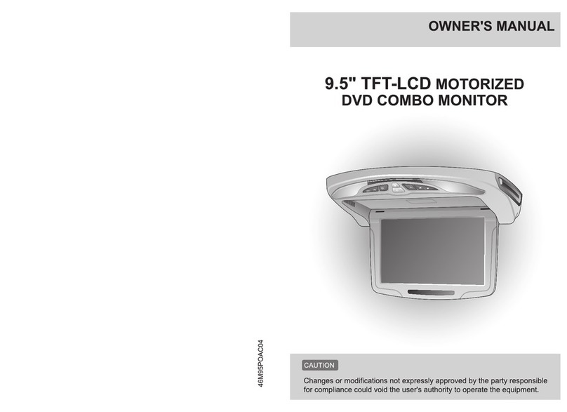 Farenheit 9.5" TFT-LCD motorized DVD Combo Monitor User manual Farenheit 9.5" TFT-LCD motorized DVD Combo Monitor User manual