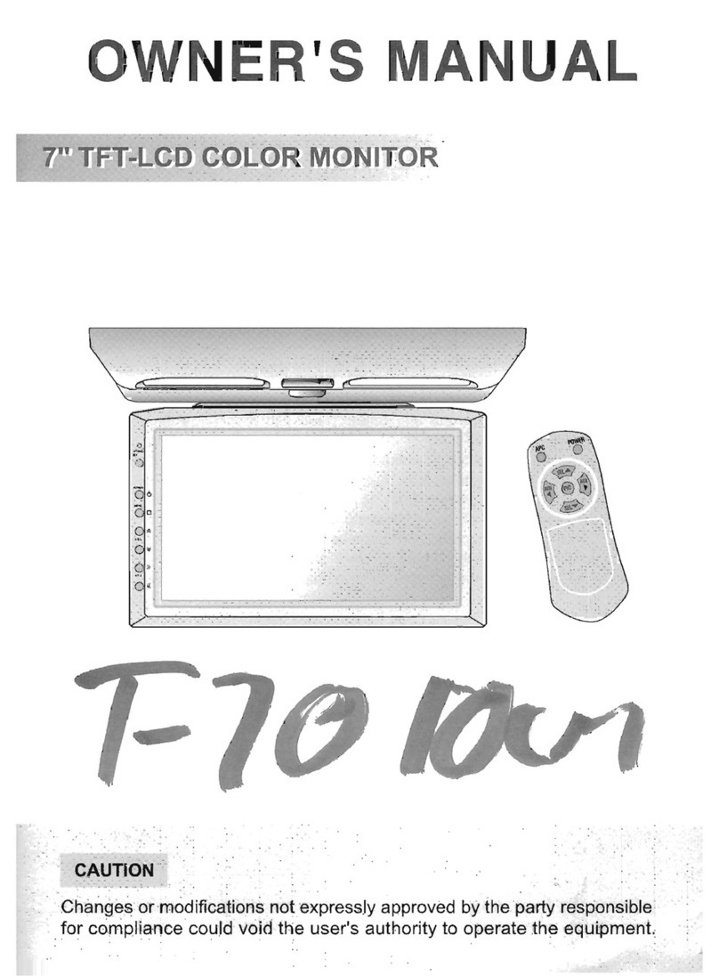 Farenheit 7" TFT-LCD Color Monitor User manual Farenheit 7" TFT-LCD Color Monitor User manual