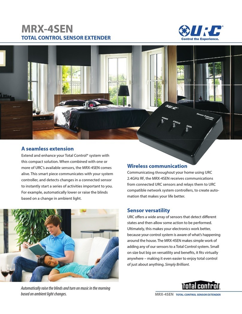 URC Total Control MRX-4SEN Specifications