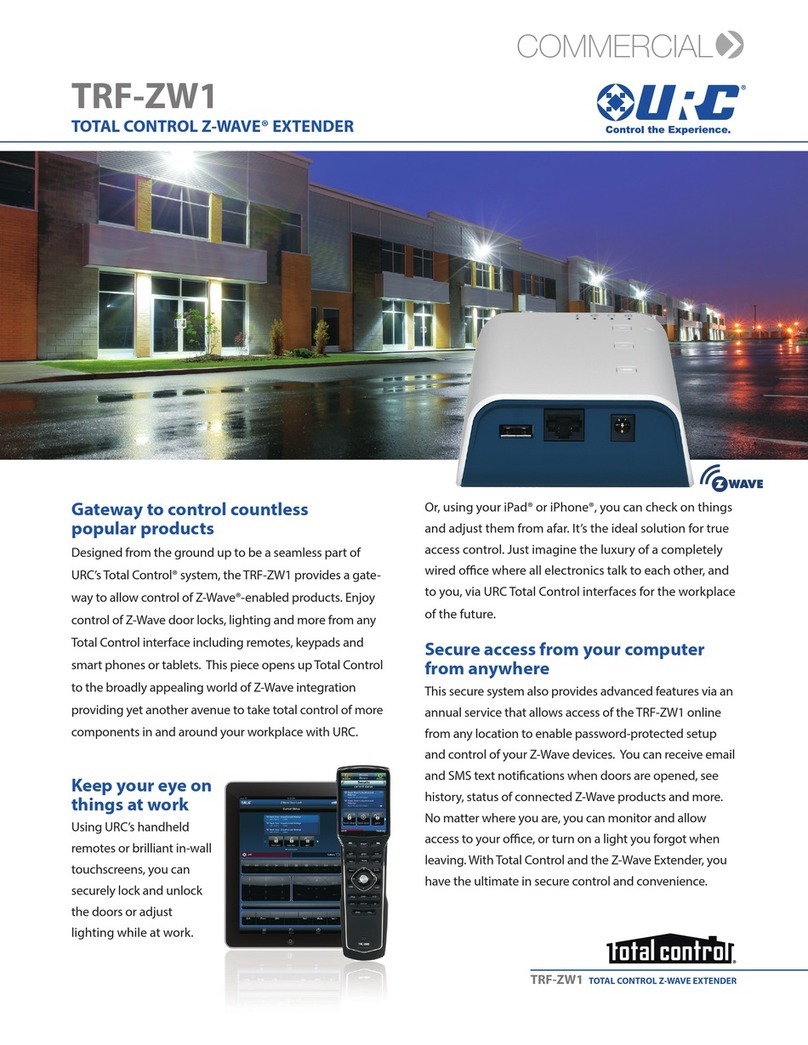URC Total Control TRF-ZW1 User manual