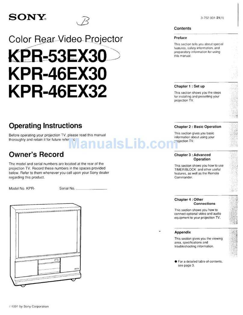 Sony KPR-53EX30 User manual Sony KPR-53EX30 User manual