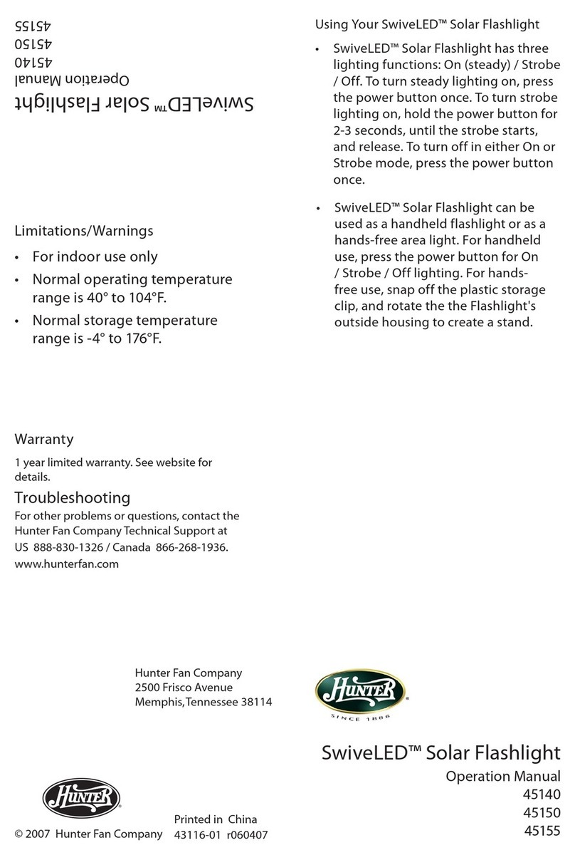 Hunter SwiveLED 45140 User manual