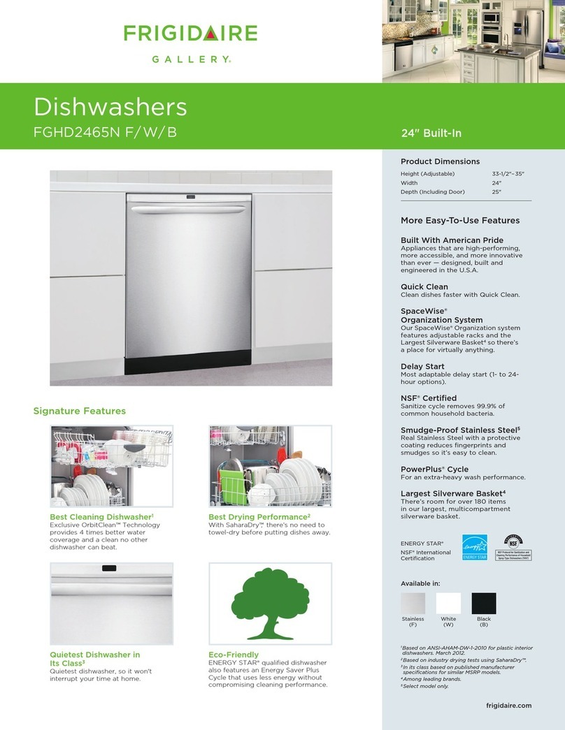 Frigidaire FGHD2465NF quick guide