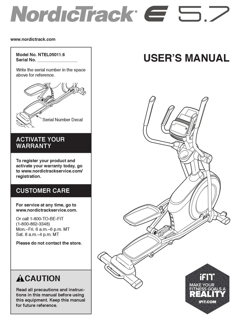 NordicTrack NTEL05011.6 User manual