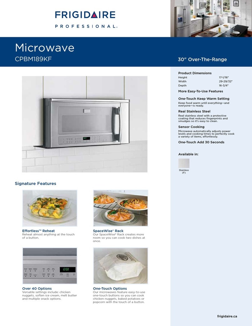 Frigidaire CPBM189KF Specifications