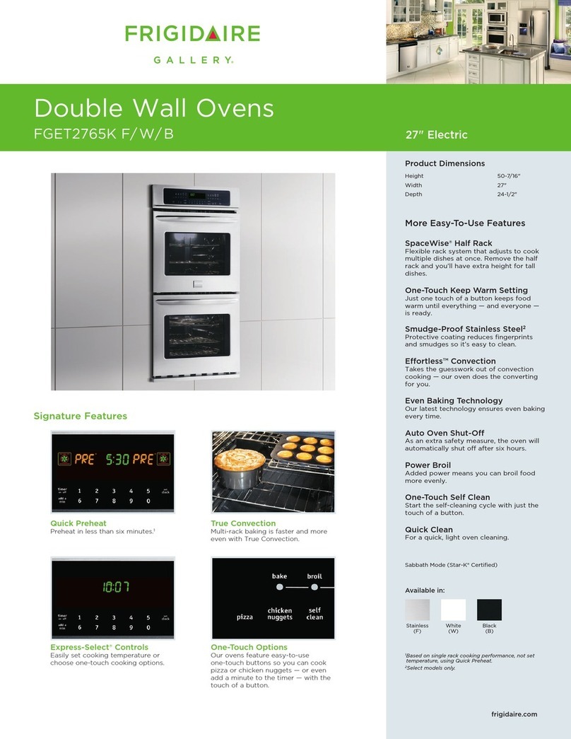 Frigidaire FGET2765KF - 27" Double Electric Wall Oven User manual Frigidaire FGET2765KF - 27" Double Electric Wall Oven User manual