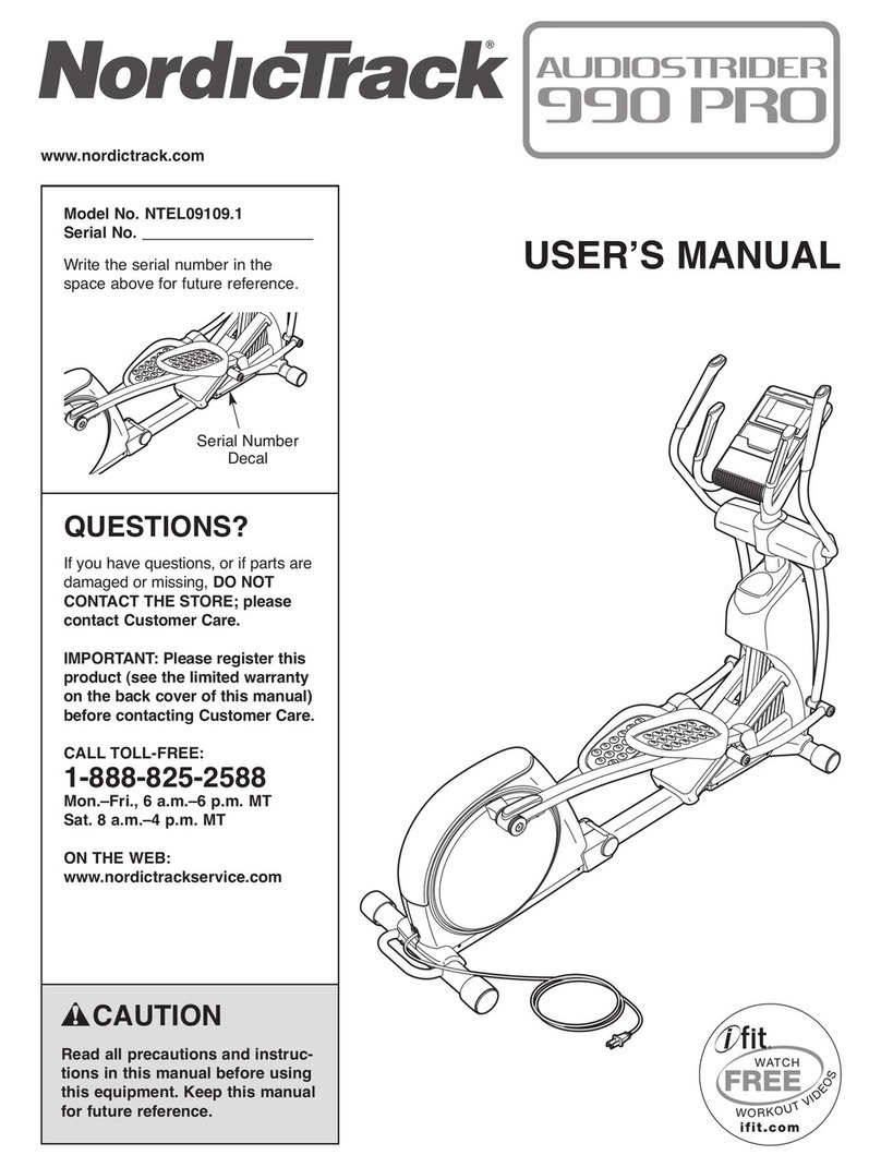 NordicTrack NTEL09109.1 User manual