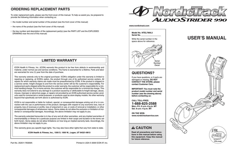 NordicTrack NTEL7906.2 user manual