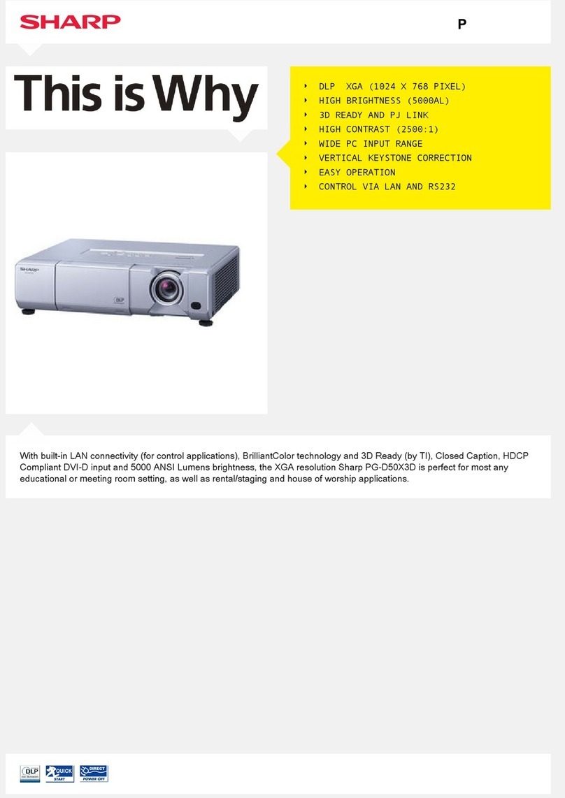 Sharp PG-D50X3D User manual