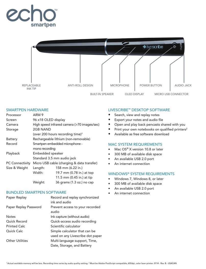 Echo Smartpen quick guide