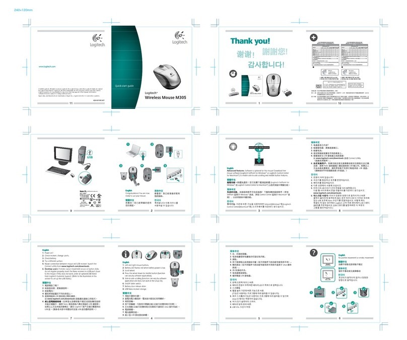 Logitech M305 User manual