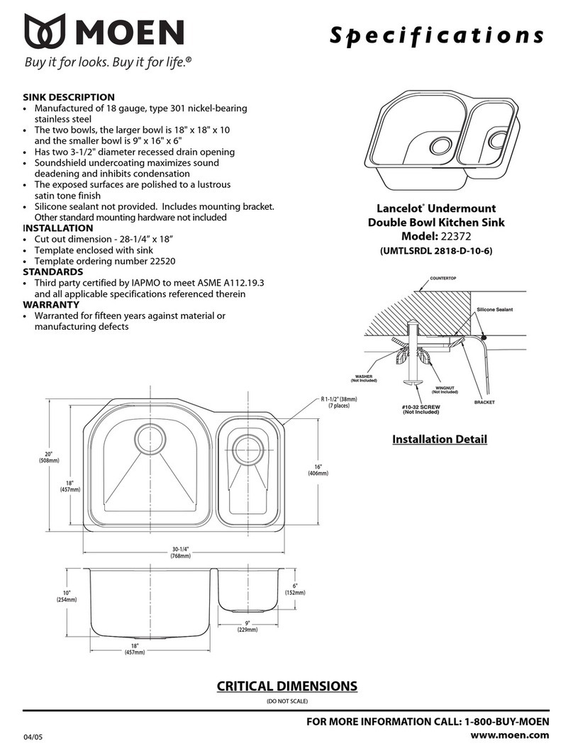 Moen Lancelot 22372 User manual