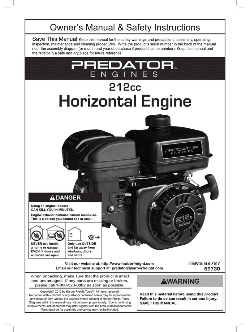 Predator Engines 69730 owner's manual