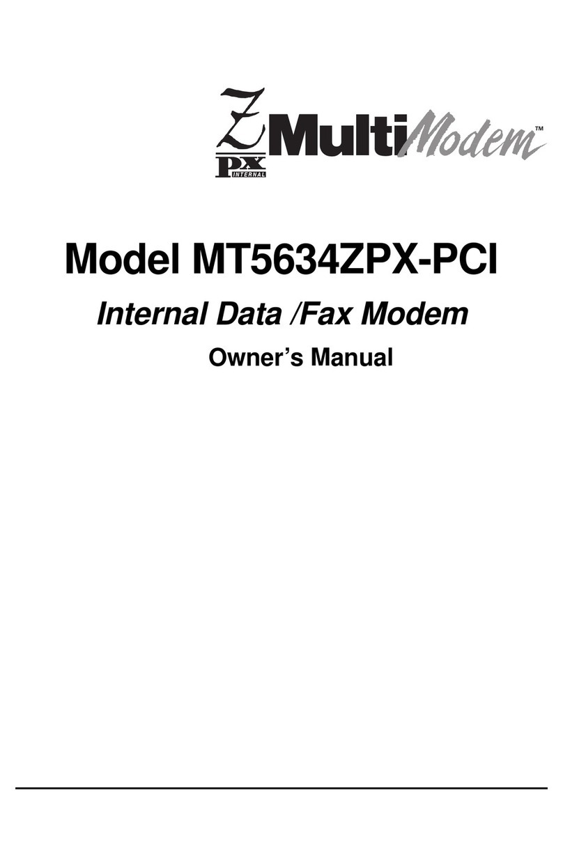 Multitech MultiModem ZPX MT5634ZPX-PCI Series User manual Multitech MultiModem ZPX MT5634ZPX-PCI Series User manual