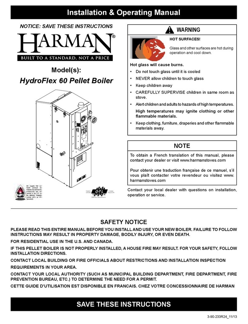 Harman HydroFlex 60 Pellet Boiler Installation & operating manual Harman HydroFlex 60 Pellet Boiler Installation & operating manual