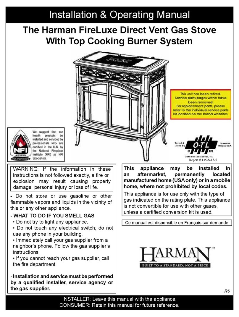 Harman FireLuxe Direct Vent Installation instructions