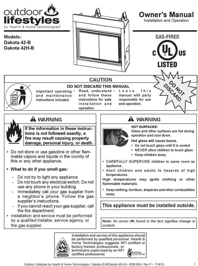 Outdoor Lifestyles Dakota42-B owner's manual