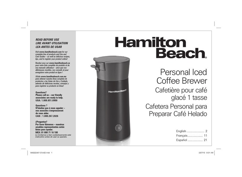 Hamilton Beach 40917 user manual Hamilton Beach 40917 user manual