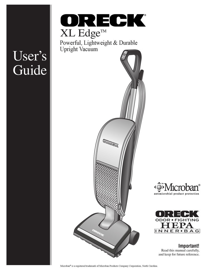Oreck XL Edge User manual Oreck XL Edge User manual