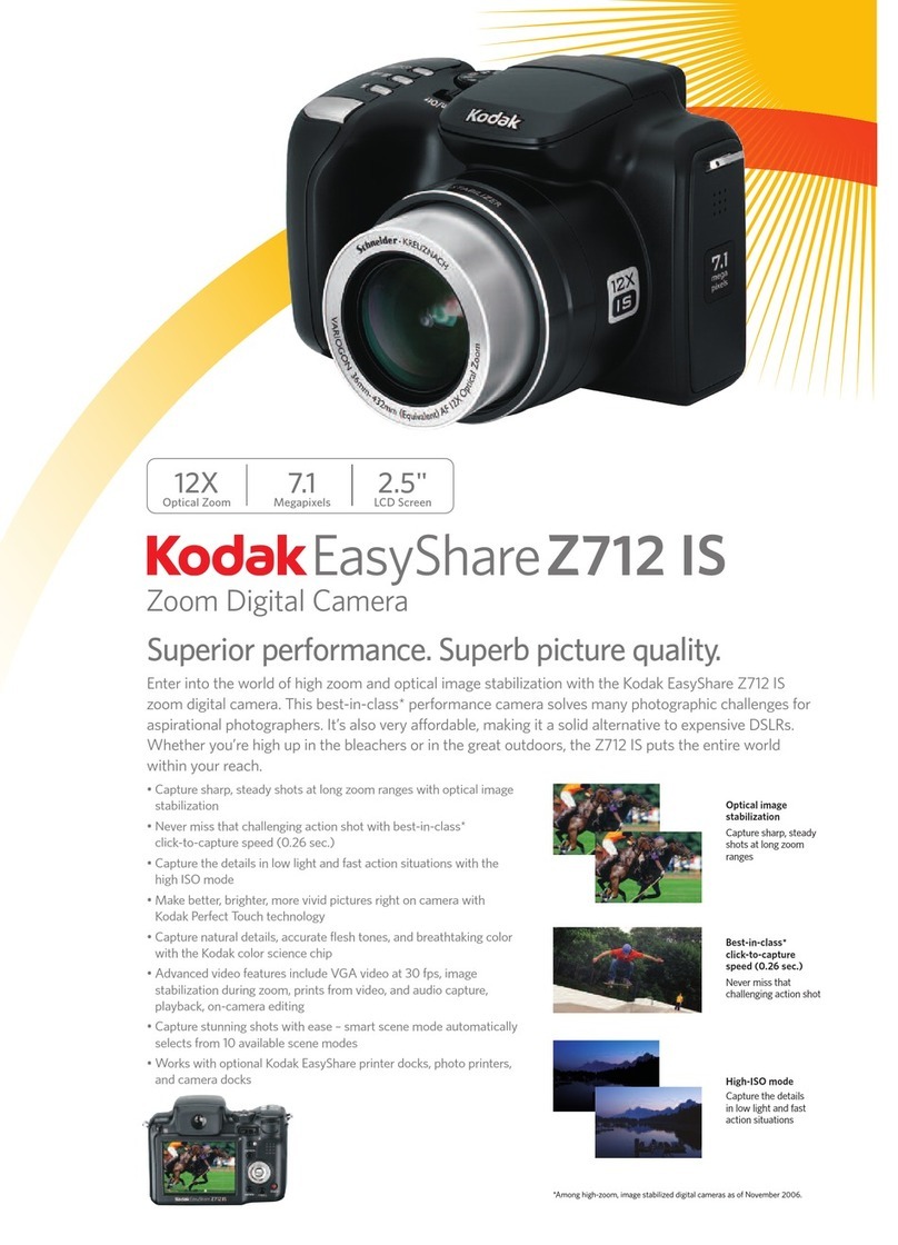Kodak Z712 - EASYSHARE IS Digital Camera User manual Kodak Z712 - EASYSHARE IS Digital Camera User manual