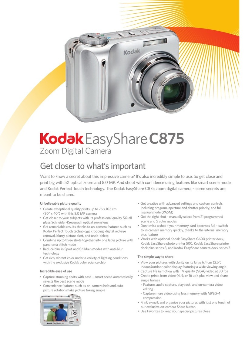 Kodak C875 - EasyShare 8MP Digital Camera User manual