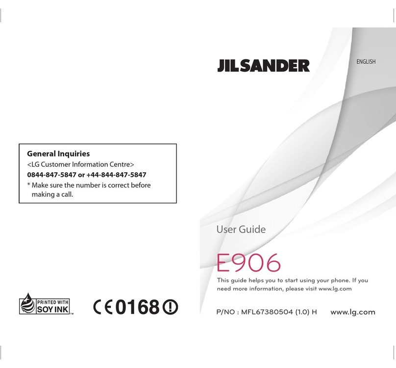 LG JILSANDER E906 User manual