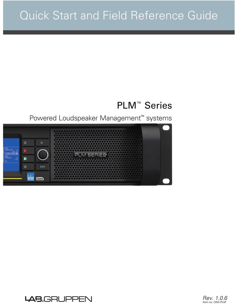 Lab.gruppen PLM Series quick start guide