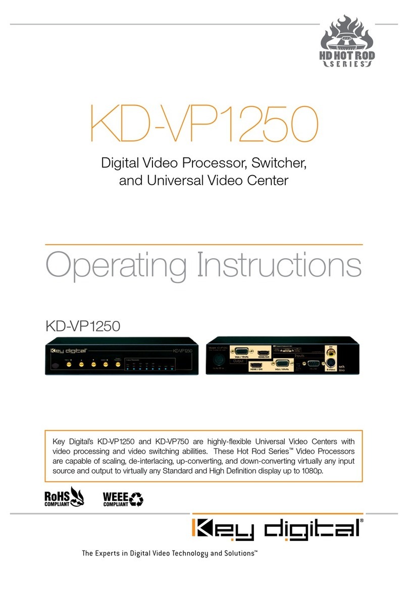 Key Digital KD-VP1250 operating instructions Key Digital KD-VP1250 operating instructions