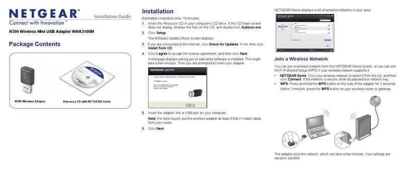 NETGEAR WNA3100M User manual NETGEAR WNA3100M User manual