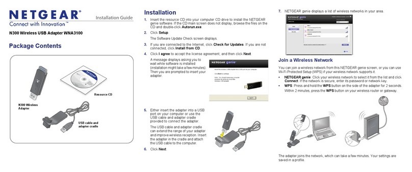 NETGEAR WNA3100 - Wireless-N 300 USB Adapter installation guide