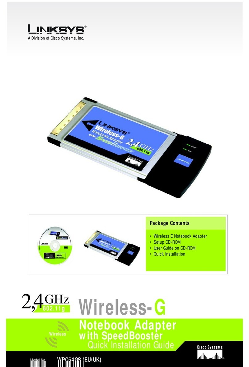 Linksys WPC54GS - Refurb Wrls-g Notebook Adr Spdbstr No... User manual