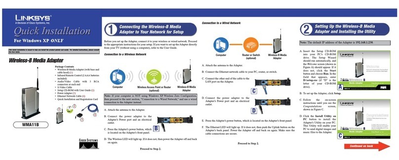 Cisco Linksys WMA11B Original operating instructions