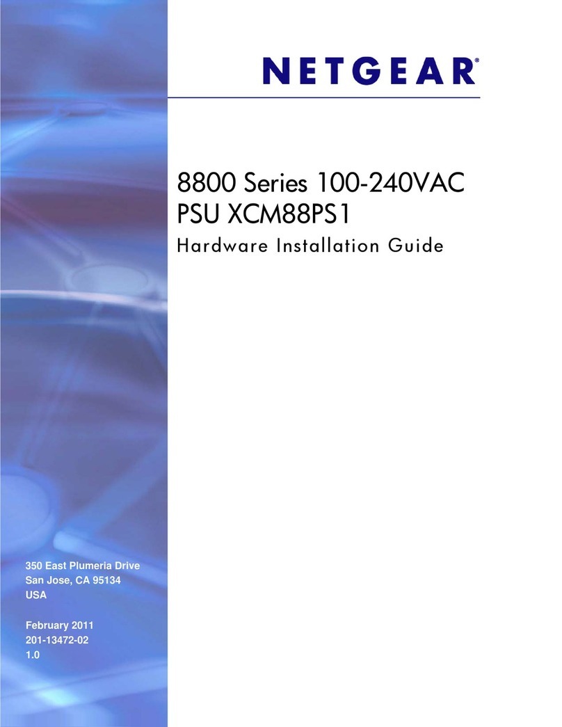 NETGEAR PSU XCM88PS1 Hardware installation guide