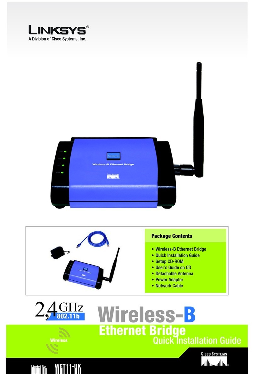 Cisco Linksys WET11 Quick installation guide