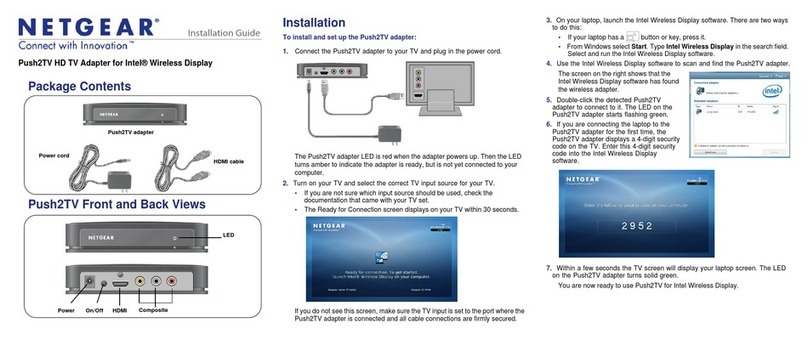 NETGEAR PTV1000 - Push2TV - TV Adapter User manual NETGEAR PTV1000 - Push2TV - TV Adapter User manual
