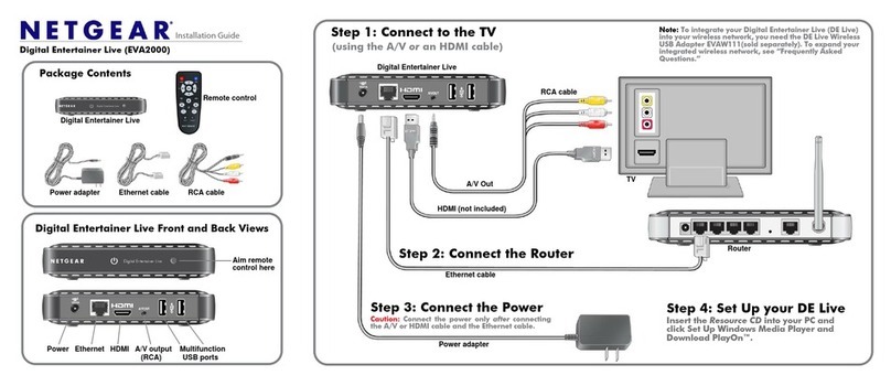 NETGEAR EVA2000 - Digital Entertainer Live User manual